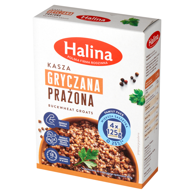HALINA Kasza gryczana prażona (4x100g)