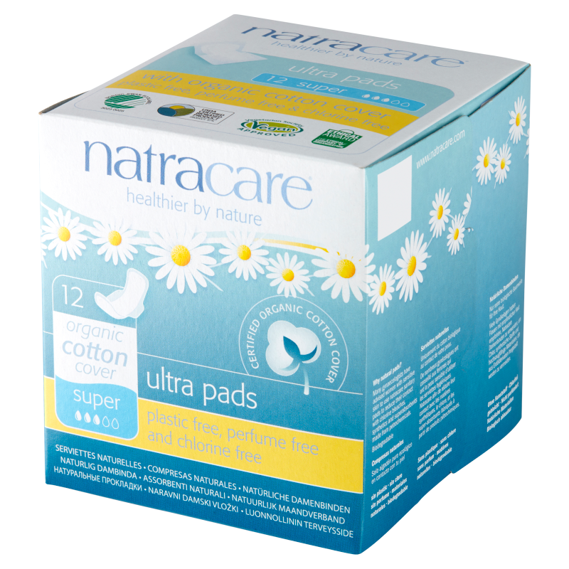 NATRACARE Podpaski ze skrzydełkami Super 12 szt BIO