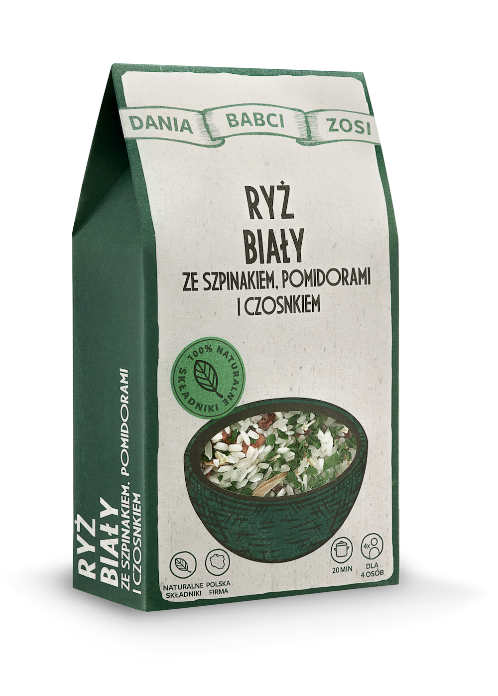 DANIA BABCI ZOSI Ryż ze szpinakiem pomidorami i czosnkiem