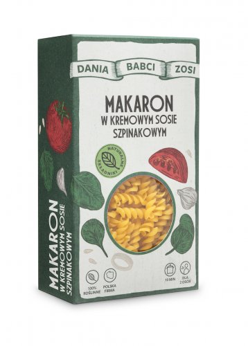 DANIA BABCI ZOSI Makaron w kremowym sosie szpinakowym
