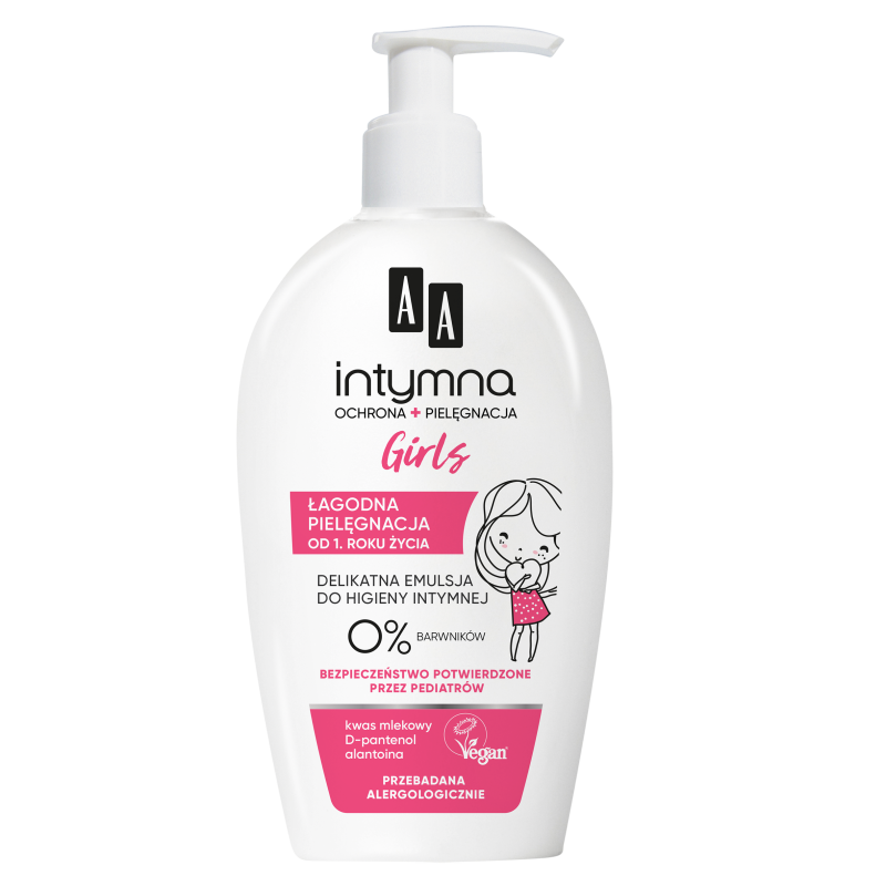 AA Intymna Ochrona&Pielęgnacja Kremowa emulsja do higieny intymnej Baby Girls 0%