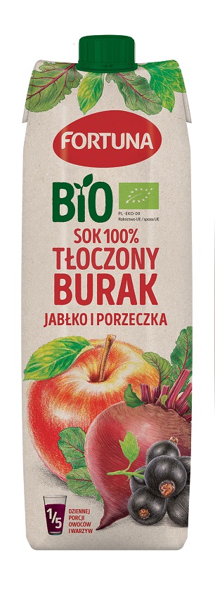 FORTUNA BIO Sok 100% tłoczony burak - jabłko- porzeczka