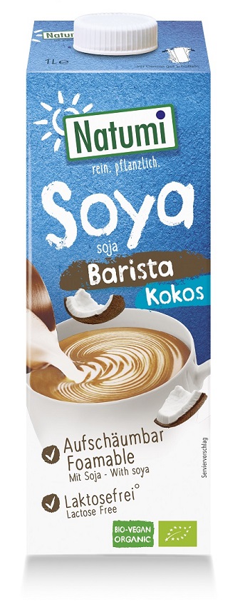NATUMI Napój sojowo - kokosowy barista bez dodatku cukrów bezglutenowy BIO