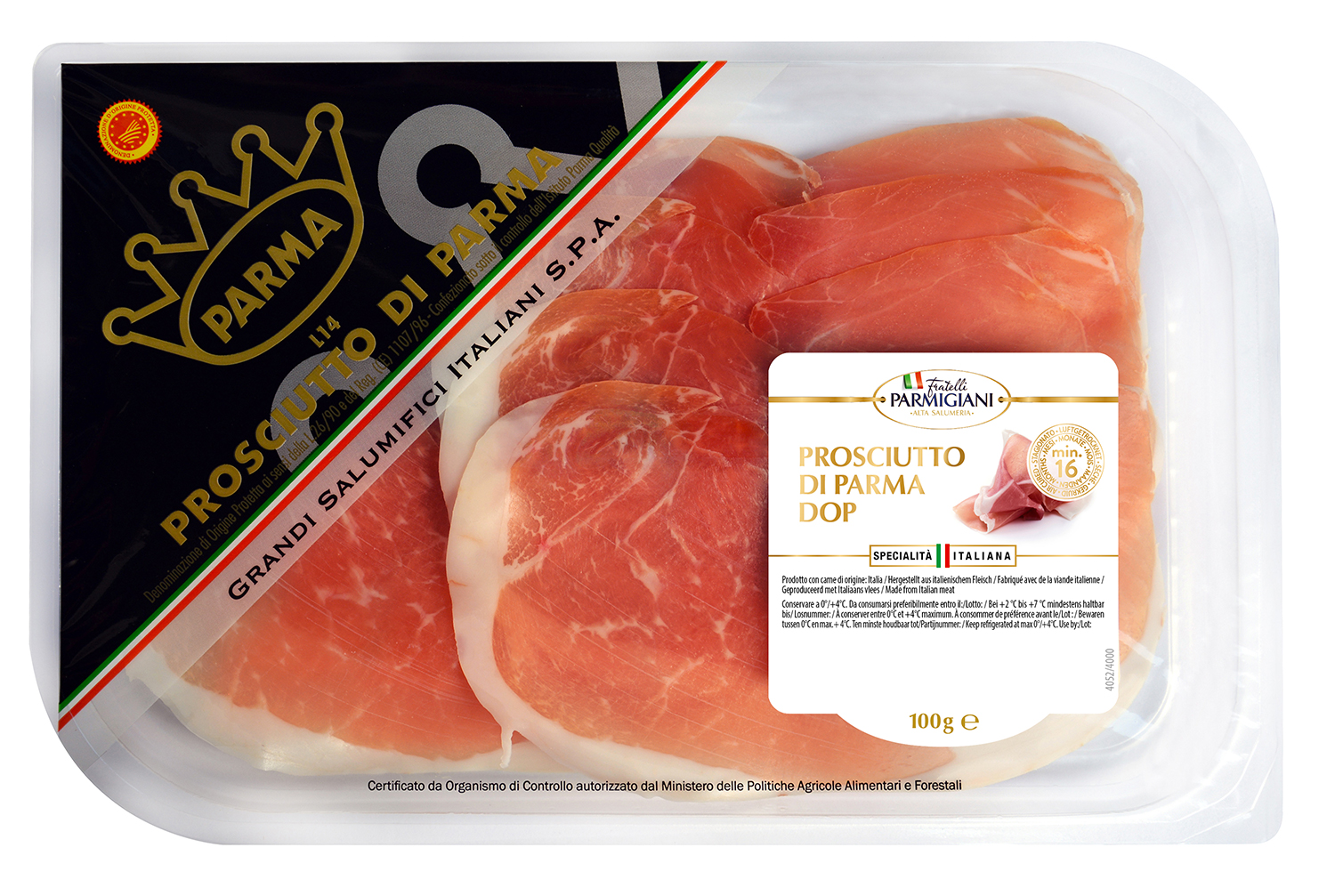 FRATELLI PARMIGIANI Szynka dojrzewająca prosciutto di Parma DOP