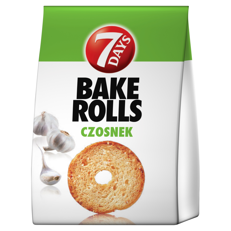 BAKE ROLLS Chrupki chlebowe o smaku czosnku frisco.pl