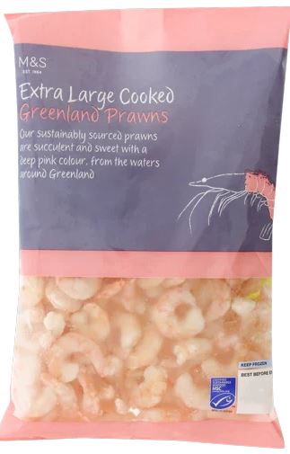 MARKS & SPENCER Krewetki grenlandzkie obrane i ugotowane (mrożone)