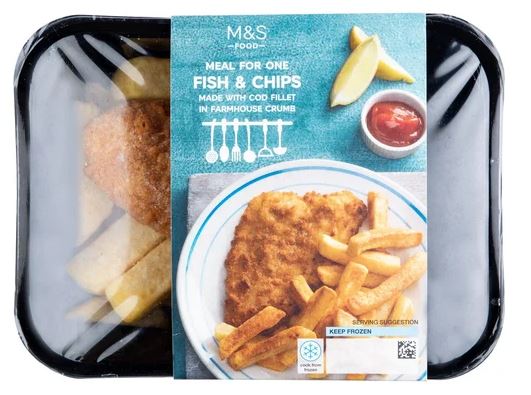 MARKS & SPENCER Fish&chips - dorsz z frytkami (mrożony)