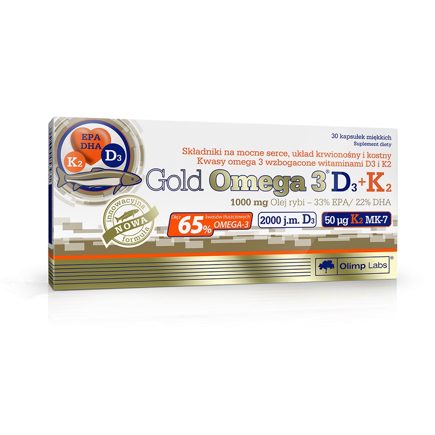 OLIMP Gold Omega 3 D3+K2 30 kapsułek - blistry frisco.pl