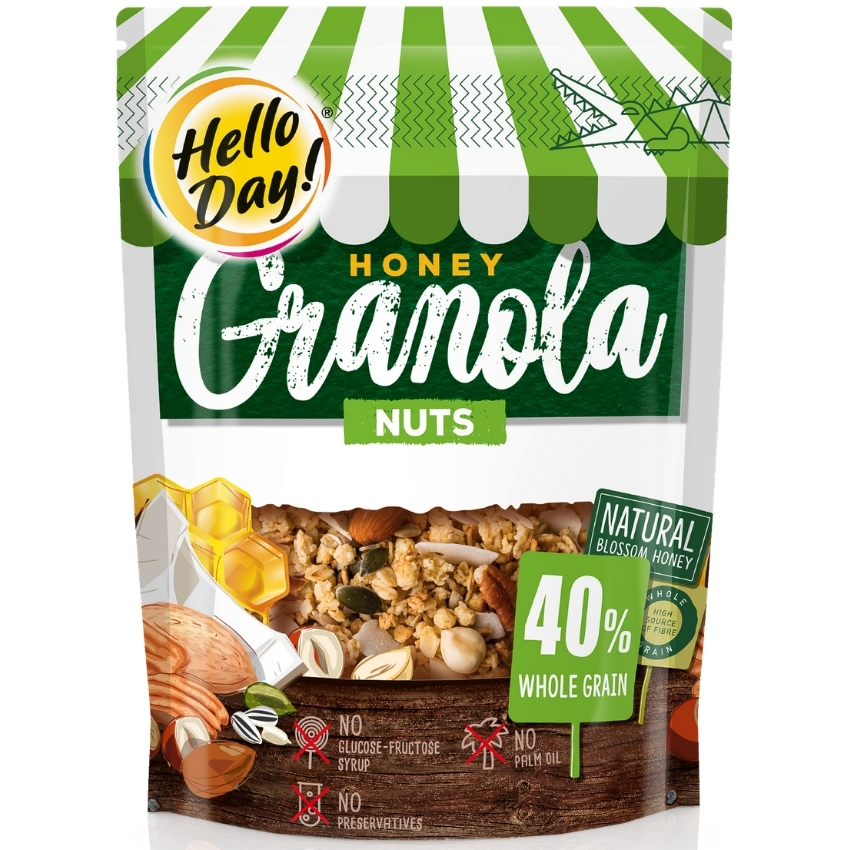 HELLO DAY! Granola miodowa orzechy