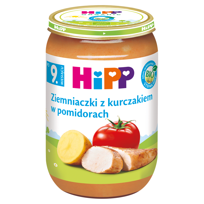 HIPP BIO od pokoleń Ziemniaki z kurczakiem w pomidorach BIO - po 7 miesiącu