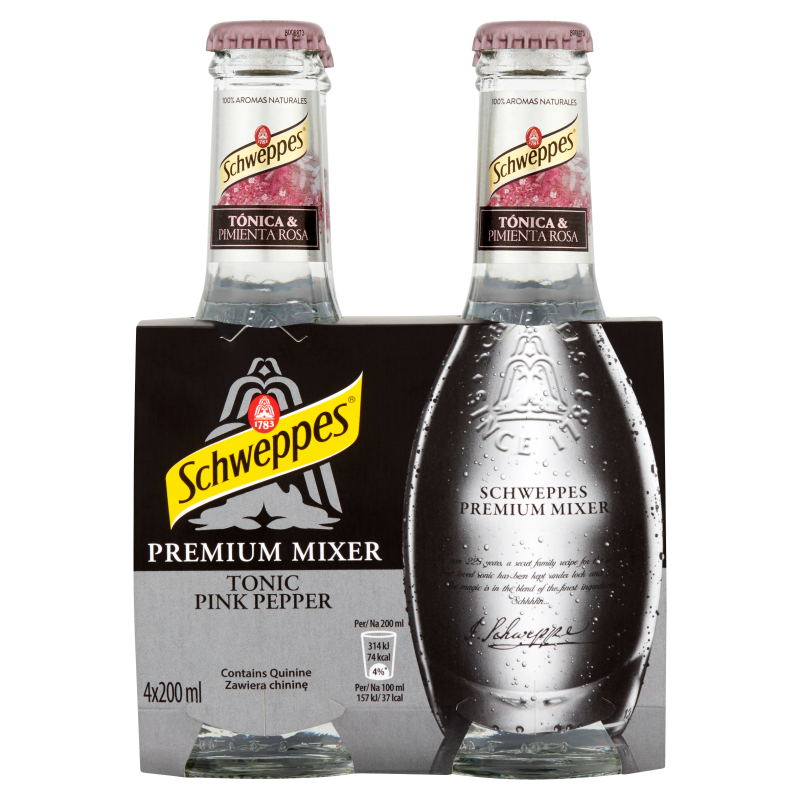 SCHWEPPES Napój gazowany Premium Mixers Pink Pepper 4x200ml