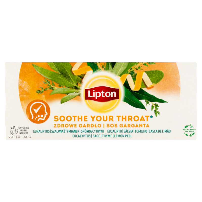 LIPTON Herbata ziołowa Zdrowe Gardło 20 torebek ex. frisco.pl