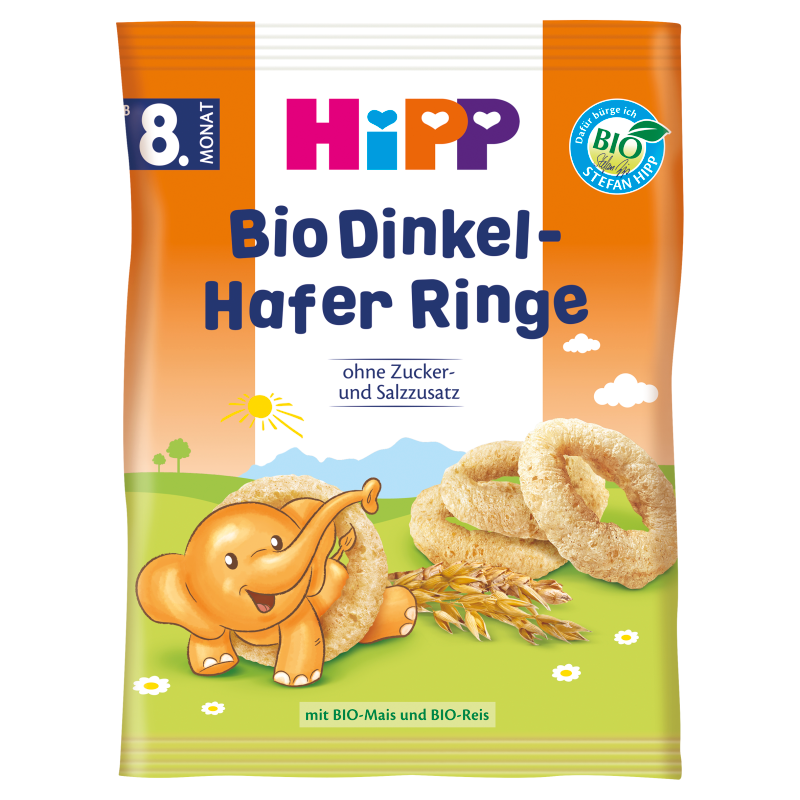 HIPP BIO Kółeczka orkiszowo-owsiane - po 8 miesiącu
