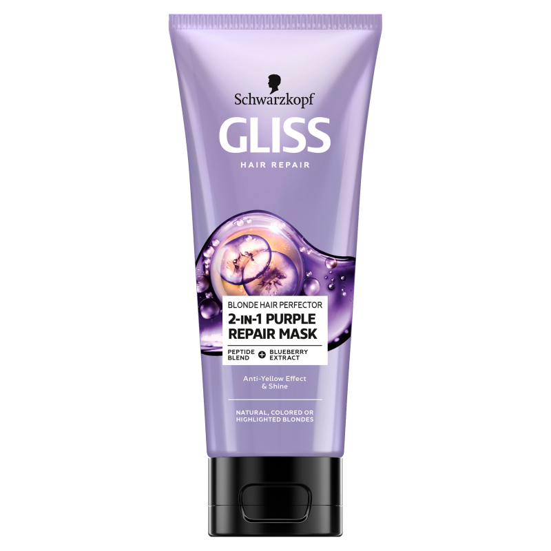 SCHWARZKOPF GLISS Blonde Hair Perfector 2w1 Maska do blond włosów