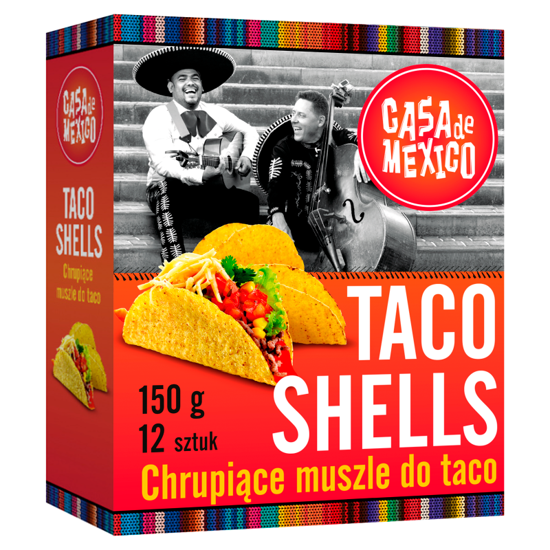 CASA DE MEXICO Chrupiąca muszle do taco (12 szt.)