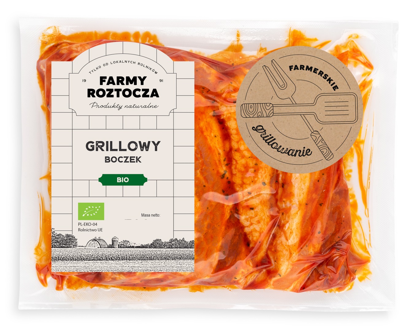 FARMY ROZTOCZA Grillowy boczek BIO (240g-360g)