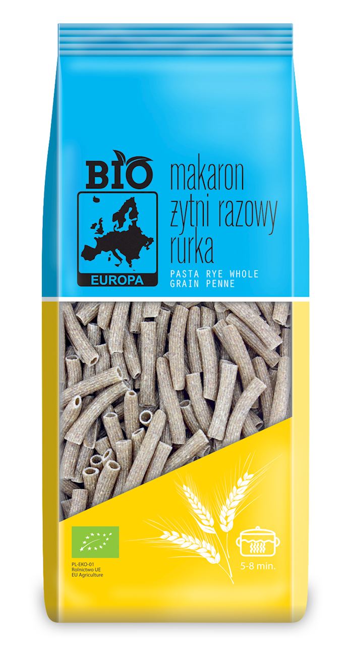 BIO EUROPA Makaron żytni razowy rurka (penne) BIO