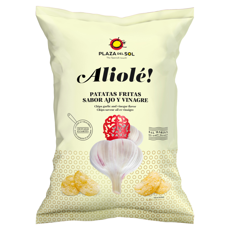PLAZA DEL SOL Chipsy ziemniaczane o smaku czosnku i octu winnego