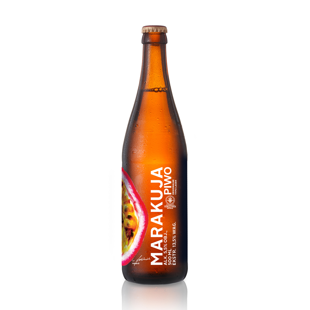 TENCZYNEK Piwo typu lager o smaku Marakui (butelka bezzwrotna)