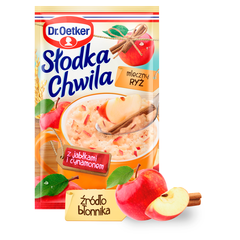 DR. OETKER Słodka Chwila Mleczny ryż z kawałkami jabłek i cynamonem frisco.pl