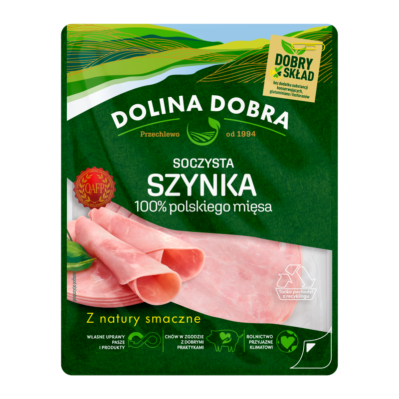 DOLINA DOBRA Soczysta Szynka 100% mięsa bez konserwantów frisco.pl