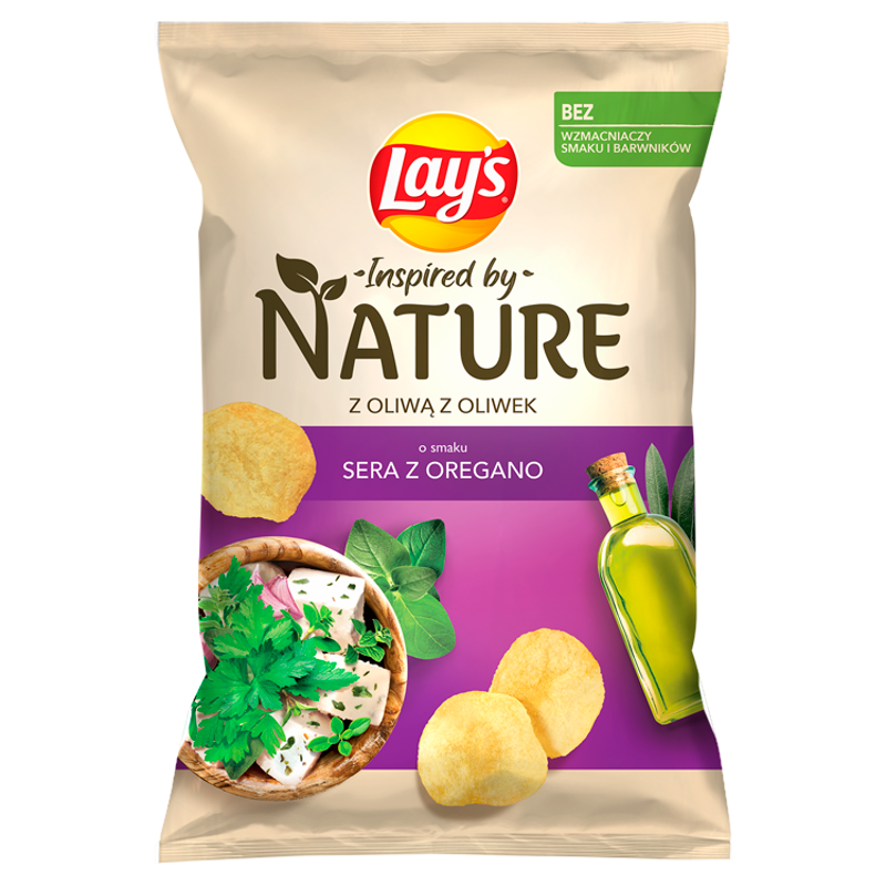 LAYS Nature Chipsy ziemniaczane o smaku sera z oregano frisco.pl