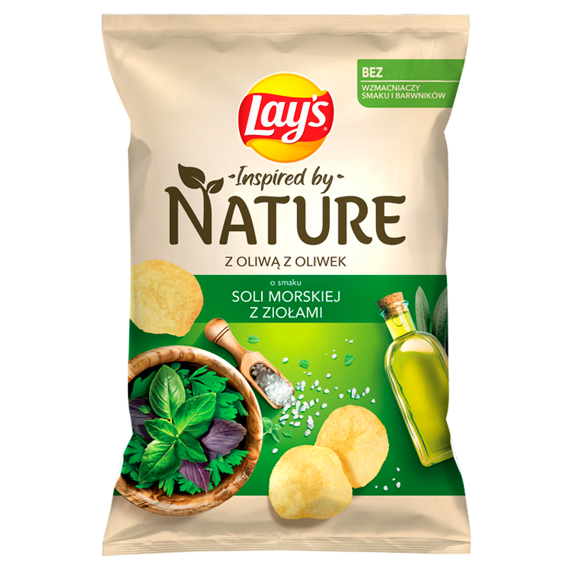 LAYS Nature Chipsy ziemniaczane o smaku soli morskiej z ziołami frisco.pl
