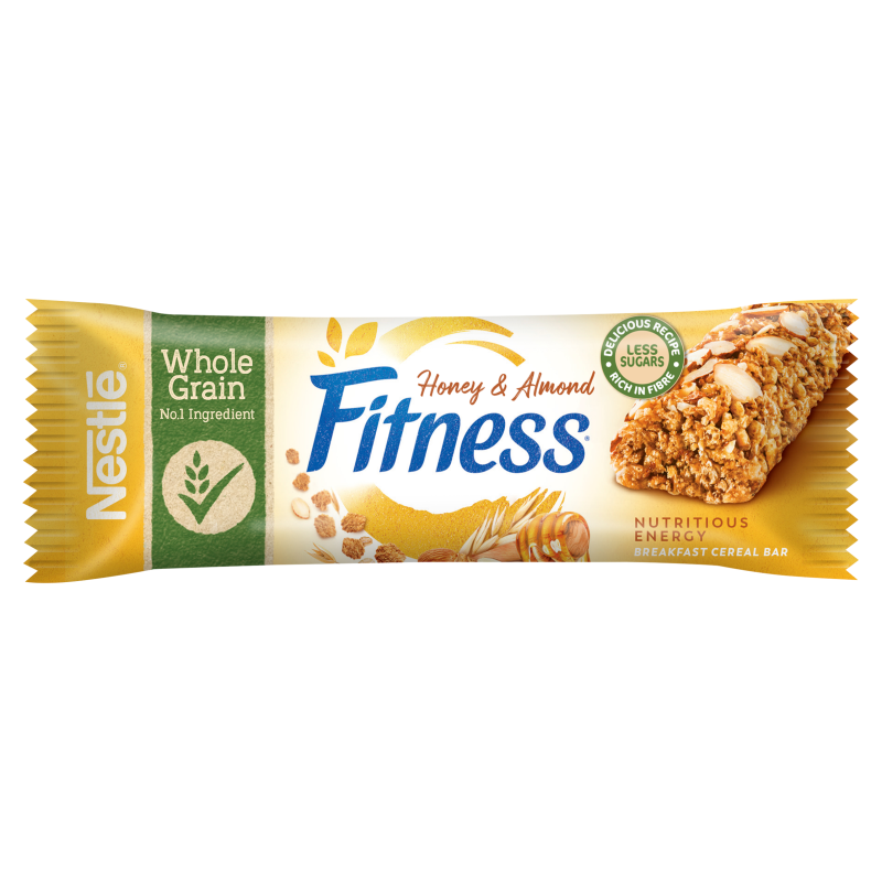 NESTLÉ FITNESS Płatki śniadaniowe w formie batonika z miodem i migdałami