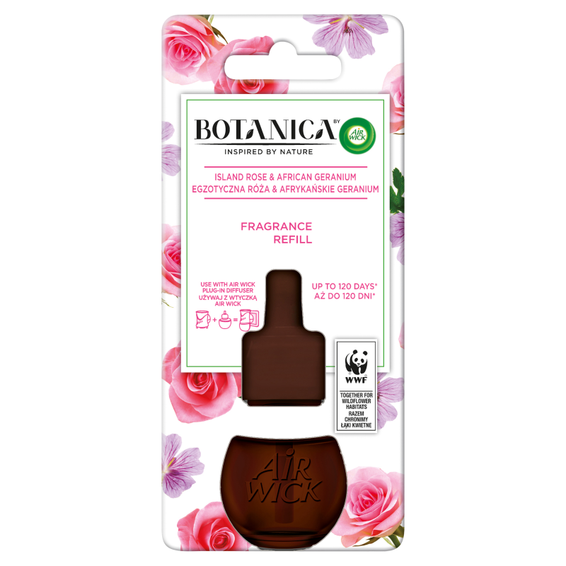 AIR WICK Botanica Wkład do odświeżacza Egzotyczna Róża & Afrykańskie Geranium
