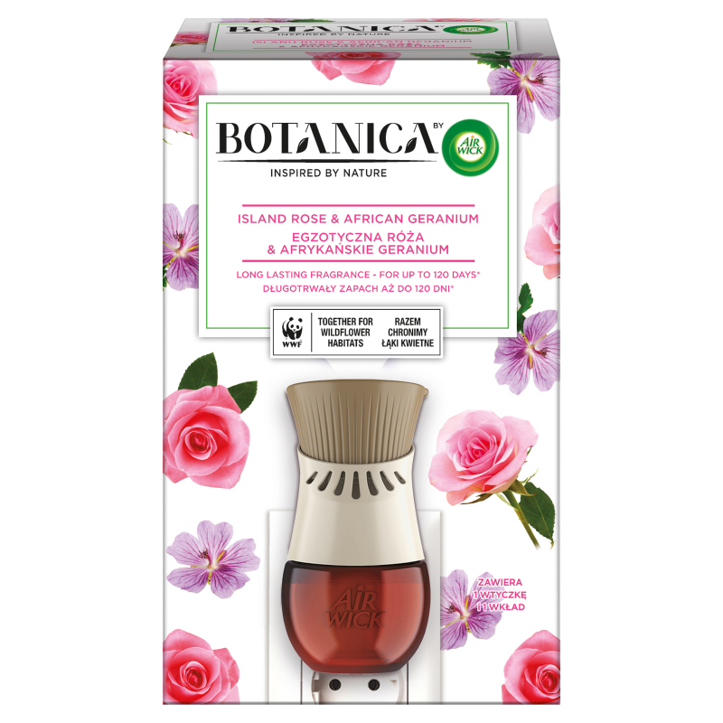 AIR WICK Botanica Odświeżacz powietrza Egzotycznej Róży & Afrykańskiego Geranium