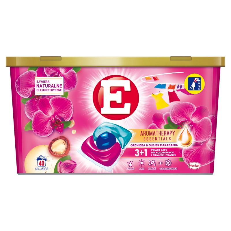 E Kapsułki do prania Orchid do kolorowych i ciemnych ubrań 40 szt.