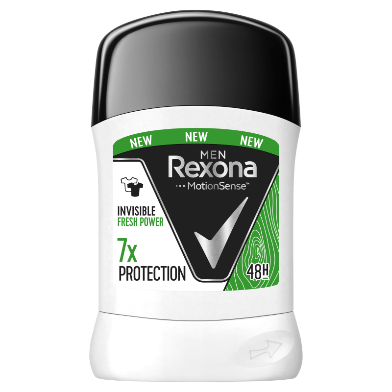 REXONA MEN Antyperspirant w sztyfcie dla mężczyzn Invisible Fresh Power frisco.pl