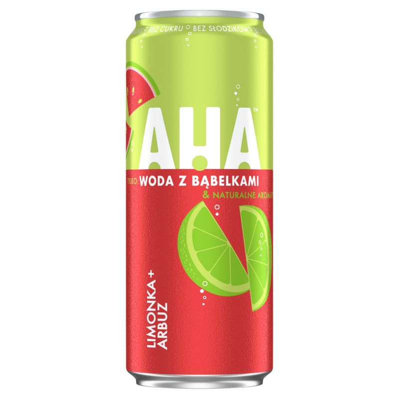 AHA Napój gazowany o smaku limonkowo-arbuzowym