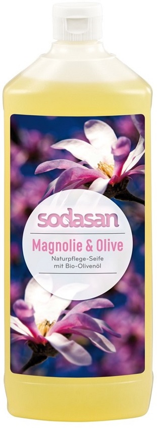 SODASAN Ekologiczne mydło roślinne magnolia-oliwka w płynie