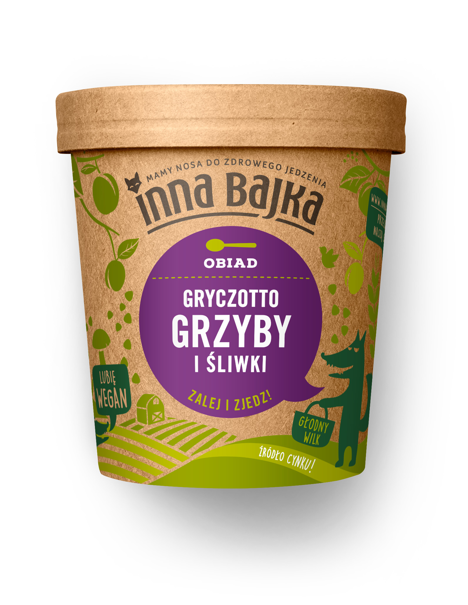INNA BAJKA Obiad - gryczotto z grzybami i śliwkami