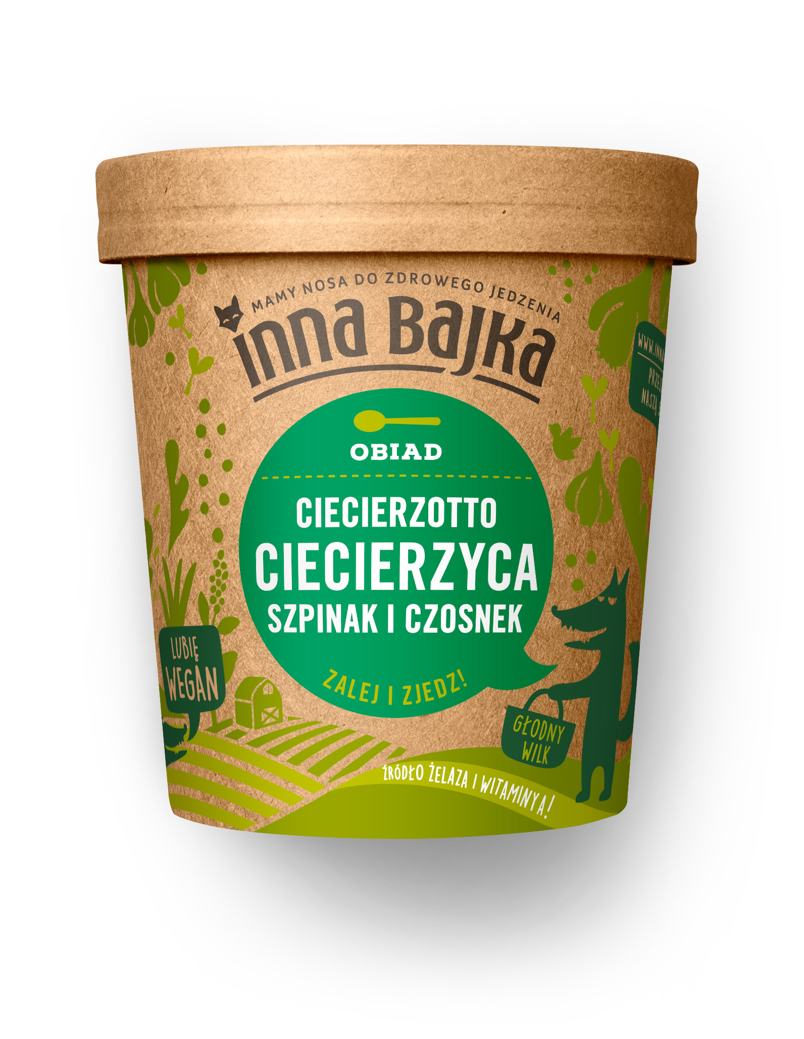 INNA BAJKA Obiad - ciecierzyca ze szpinakiem i czosnkiem
