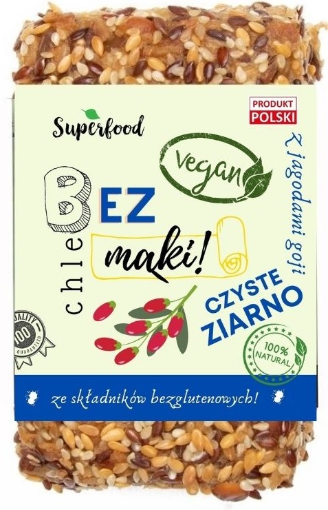 CHLEB BEZ MĄKI Chleb z jagodami Goji Vegan