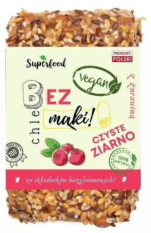CHLEB BEZ MĄKI Chleb z żurawiną Vegan