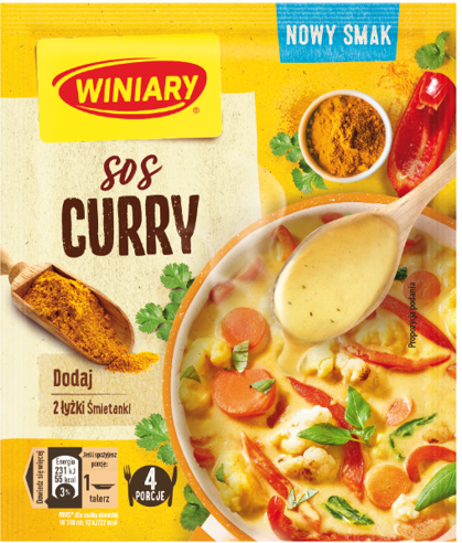 WINIARY Sos śmietanowy z nutą Curry frisco.pl