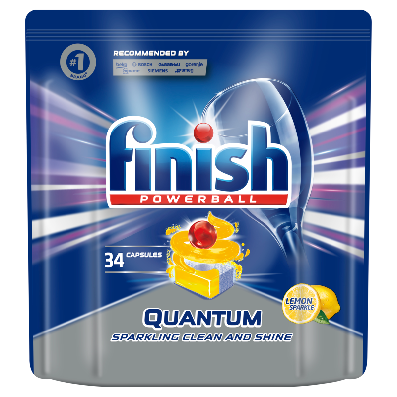 FINISH Quantum Kapsułki do zmywarki Lemon cytrynowe 34 szt.