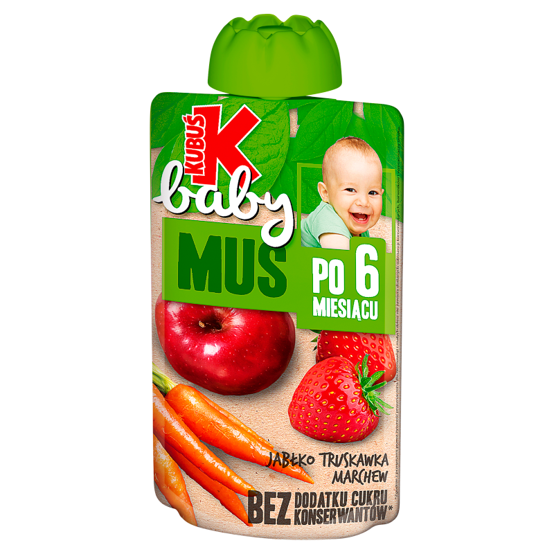 KUBUŚ Baby Mus jabłko truskawka marchew po 6 miesiącu frisco.pl