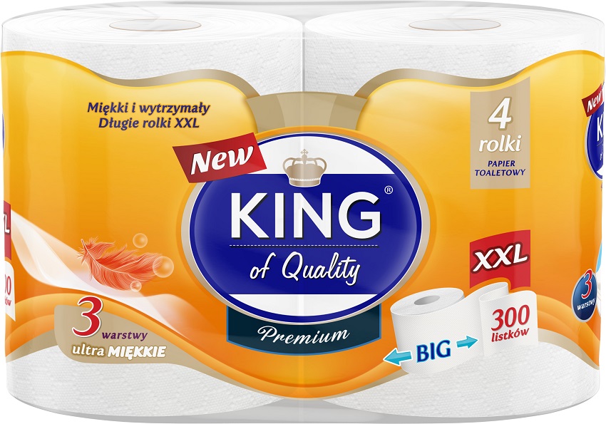 KING Papier toaletowy 4 rolki