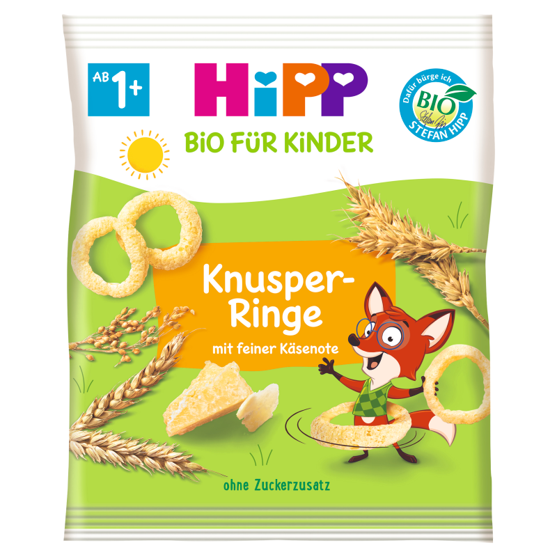 HIPP BIO od pokoleń Chrupiące kółeczka z parmezanem