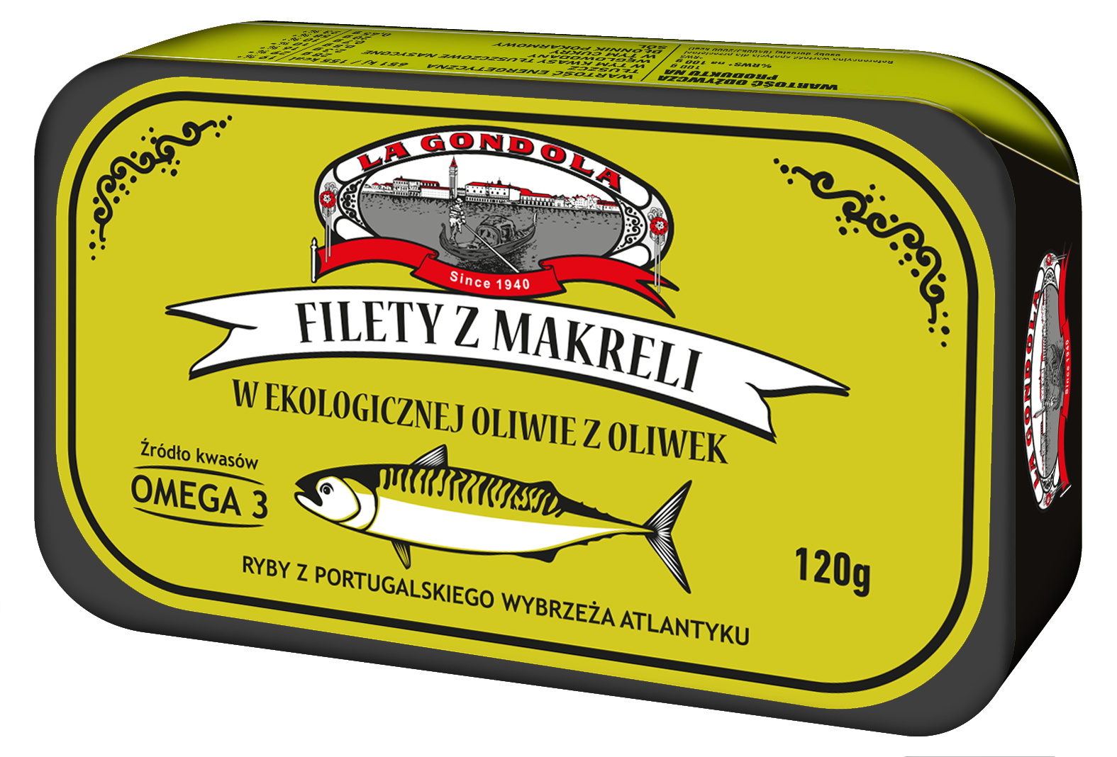 LA GONDOLA Filety z makreli w ekologicznej oliwie z oliwek