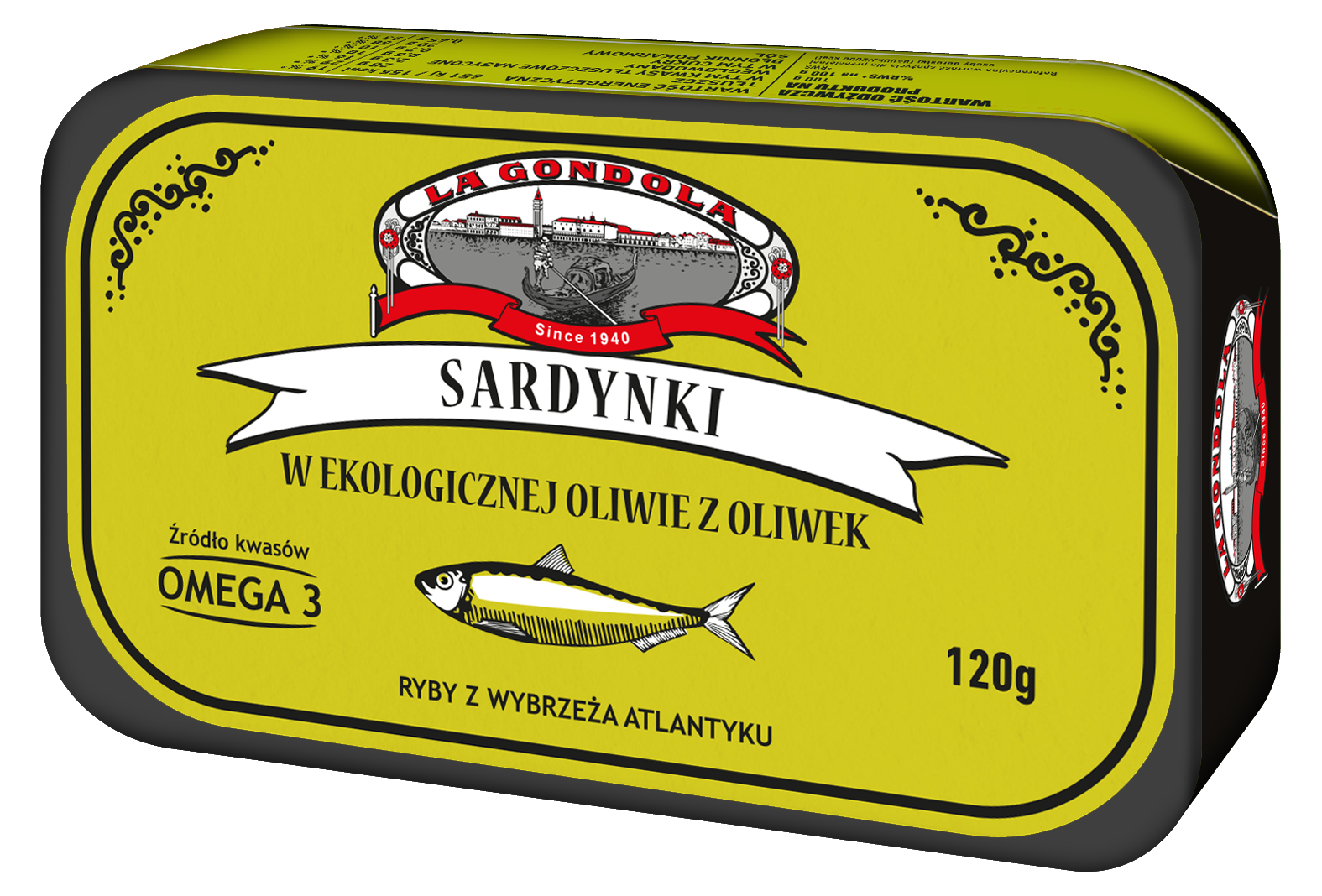 LA GONDOLA Sardynki w ekologicznej oliwie z oliwek
