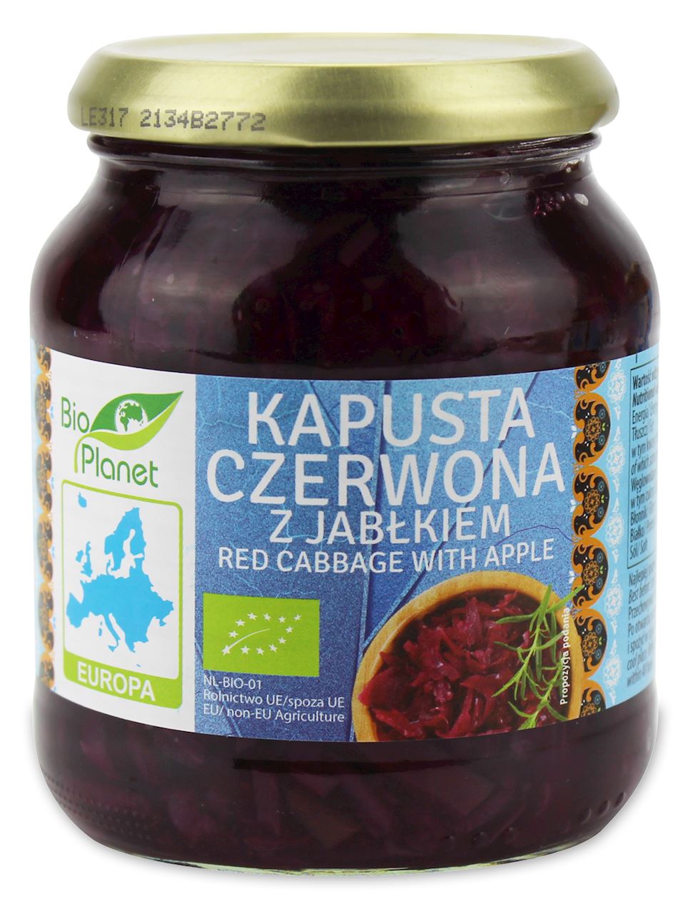 BIO PLANET Kapusta czerwona z jabłkiem BIO
