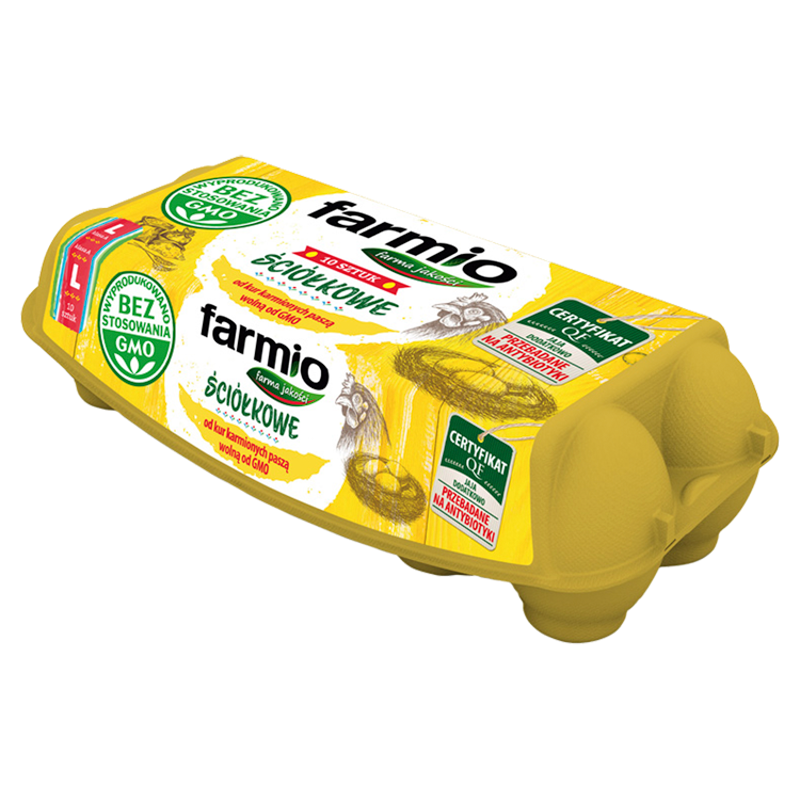 FARMIO - Jaja kurze z chowu ściółkowego BEZ GMO (rozmiar L) - 10 szt. frisco.pl