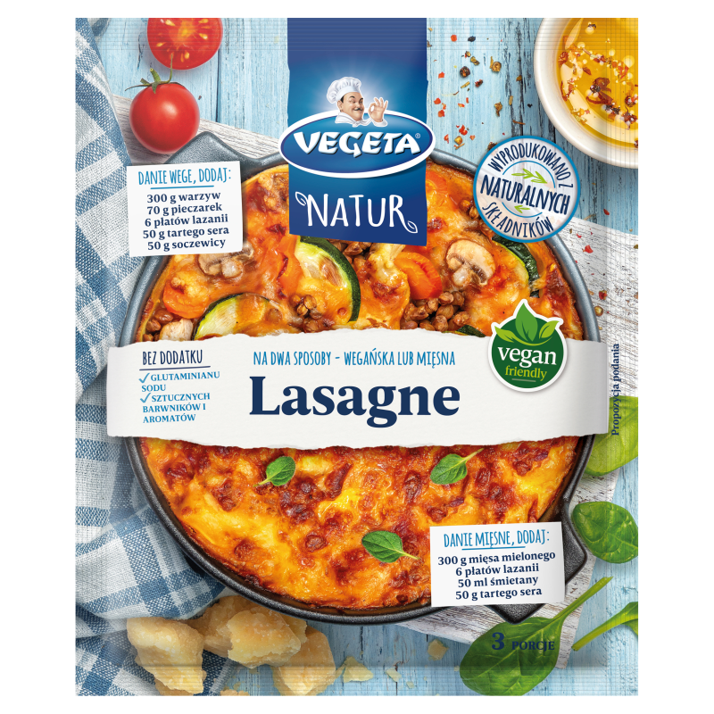 VEGETA NATUR Lasagne fix (mięsny lub wegański) frisco.pl