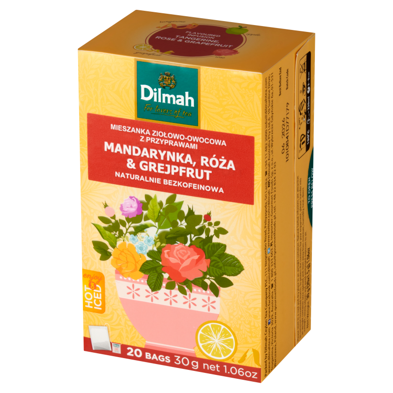 DILMAH Napar mandarynka róża i grejpfrut 20 torebk ex.