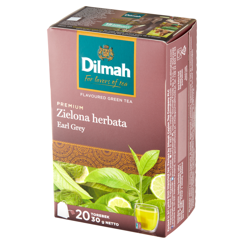 DILMAH Zielona herbata Earl Grey 20 torebek ex. frisco.pl
